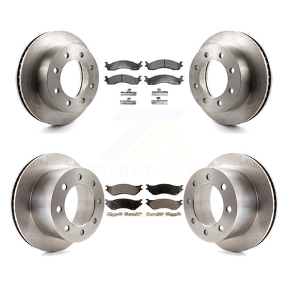Brake Rotor & Semi-Metallic Pad Front Rear Kit For 2001-2002 Dodge Ram 2500 3500