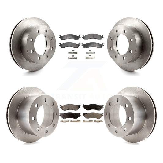 Brake Rotor & Semi-Metallic Pad Front Rear Kit For 2001-2002 Dodge Ram 2500 3500