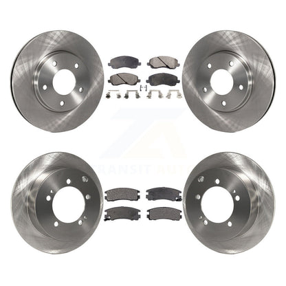 Brake Rotor And Semi-Metallic Pad Front Rear Kit For Chrysler Sebring Mitsubishi
