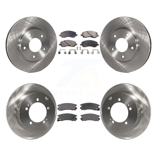 Brake Rotor And Semi-Metallic Pad Front Rear Kit For Chrysler Sebring Mitsubishi