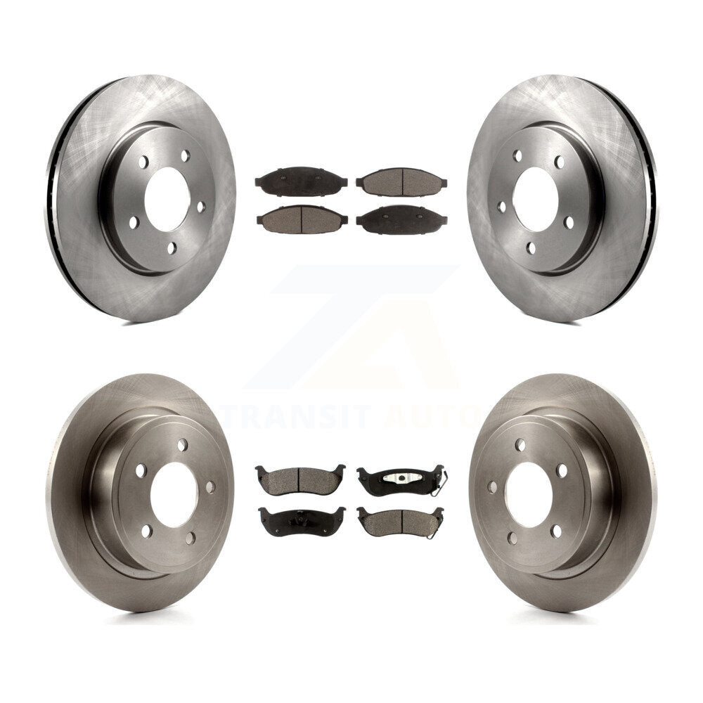 Brake Rotor And Semi-Metallic Pad Front Rear Kit For 2004-2008 Chrysler Pacifica