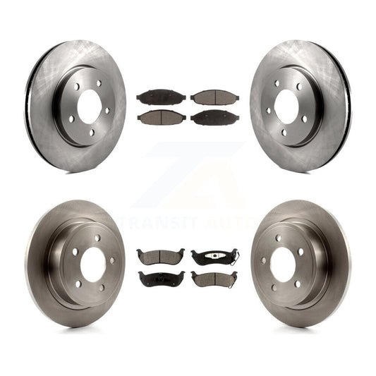 Brake Rotor And Semi-Metallic Pad Front Rear Kit For 2004-2008 Chrysler Pacifica