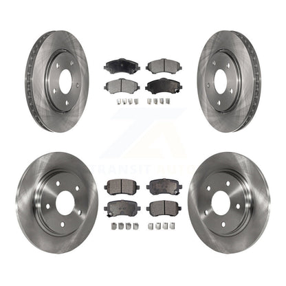 Brake Rotor & Semi-Metallic Pad Front Rear Kit For Dodge Grand Caravan Journey