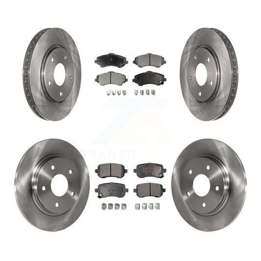 Brake Rotor & Semi-Metallic Pad Front Rear Kit For Dodge Grand Caravan Journey