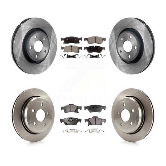 Brake Rotor And Semi-Metallic Pad Front Rear Kit For Dodge Durango Jeep Grand WK