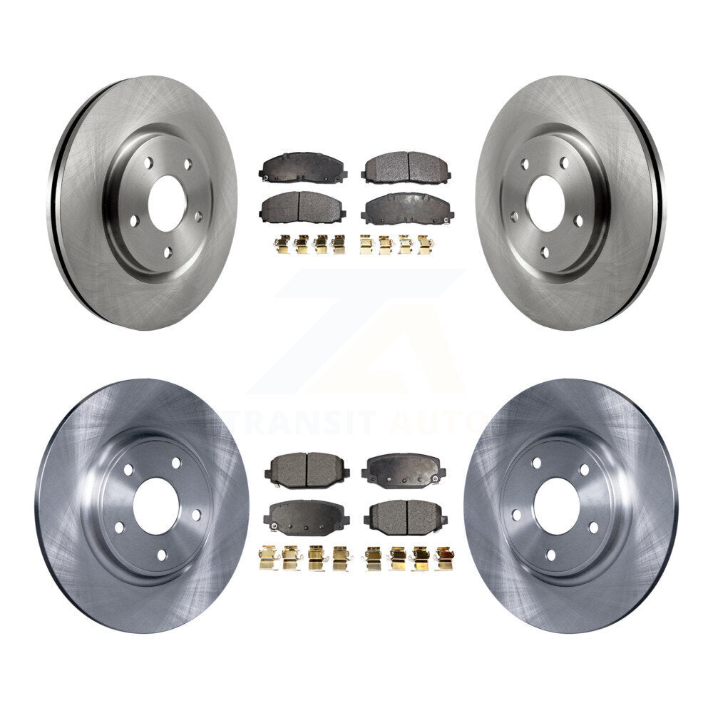 Brake Rotor & Semi-Metallic Pad Front Rear Kit For Dodge Grand Caravan Journey
