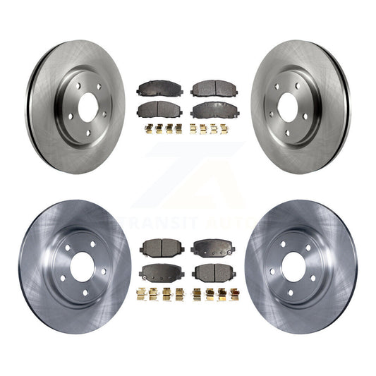 Brake Rotor & Semi-Metallic Pad Front Rear Kit For Dodge Grand Caravan Journey