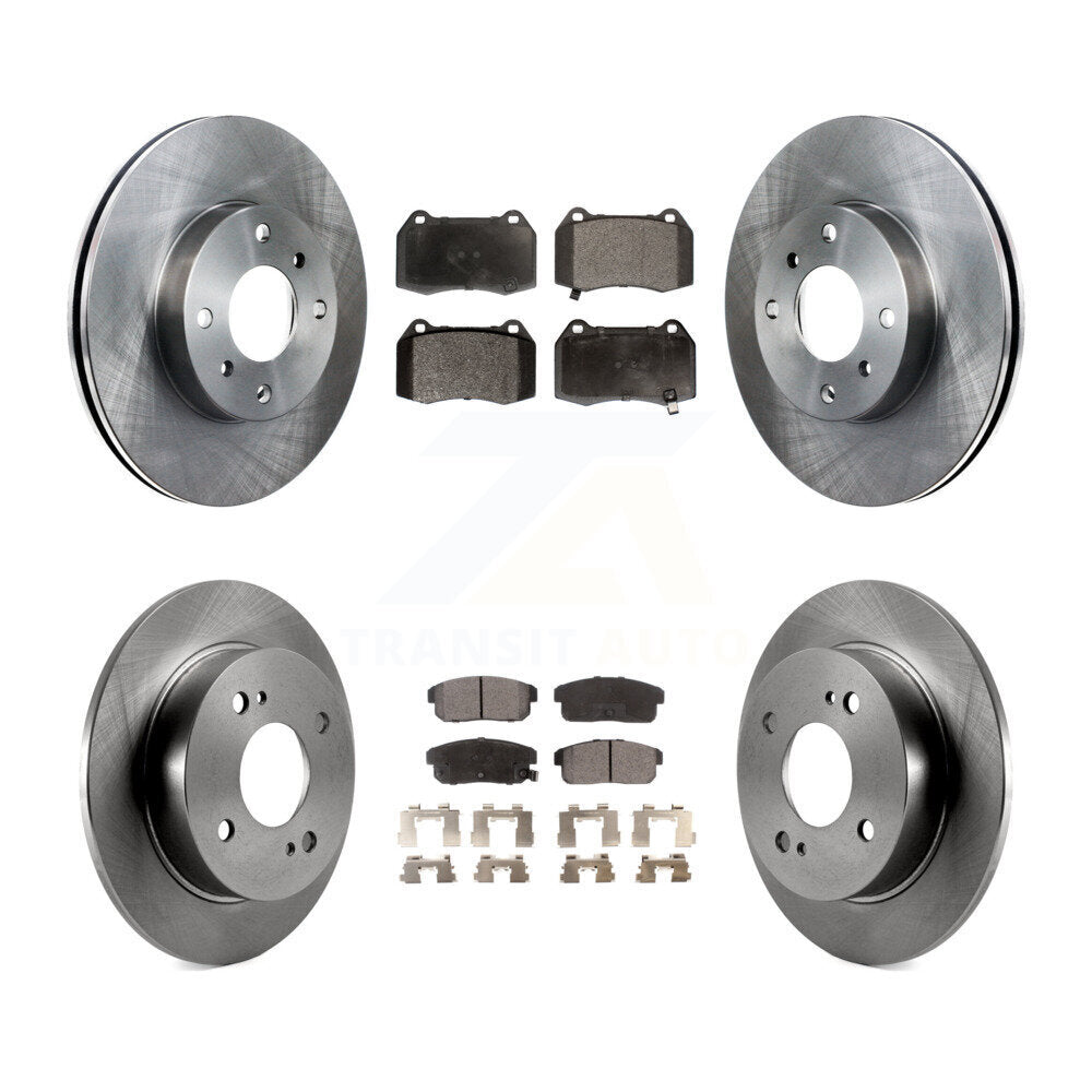 Disc Brake Rotors & Semi-Metallic Pad Front Rear Kit For 2002 Nissan Sentra 2.5L