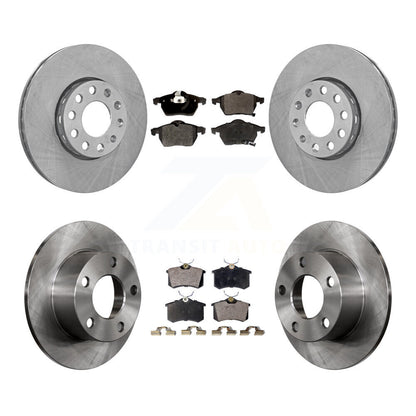 Disc Brake Rotor Semi-Metallic Pad Front Rear Kit For 1999 Volkswagen Passat FWD