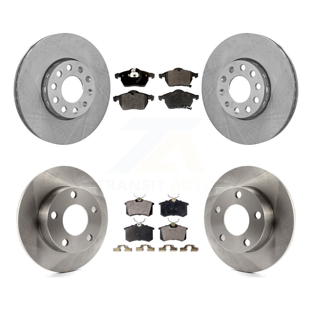 Disc Brake Rotor Semi-Metallic Pad Front Rear Kit For 1999 Volkswagen Passat AWD