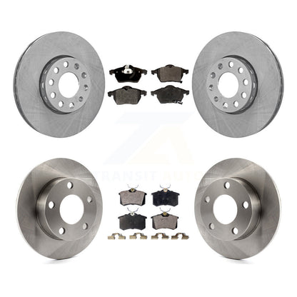 Disc Brake Rotor Semi-Metallic Pad Front Rear Kit For 1999 Volkswagen Passat AWD
