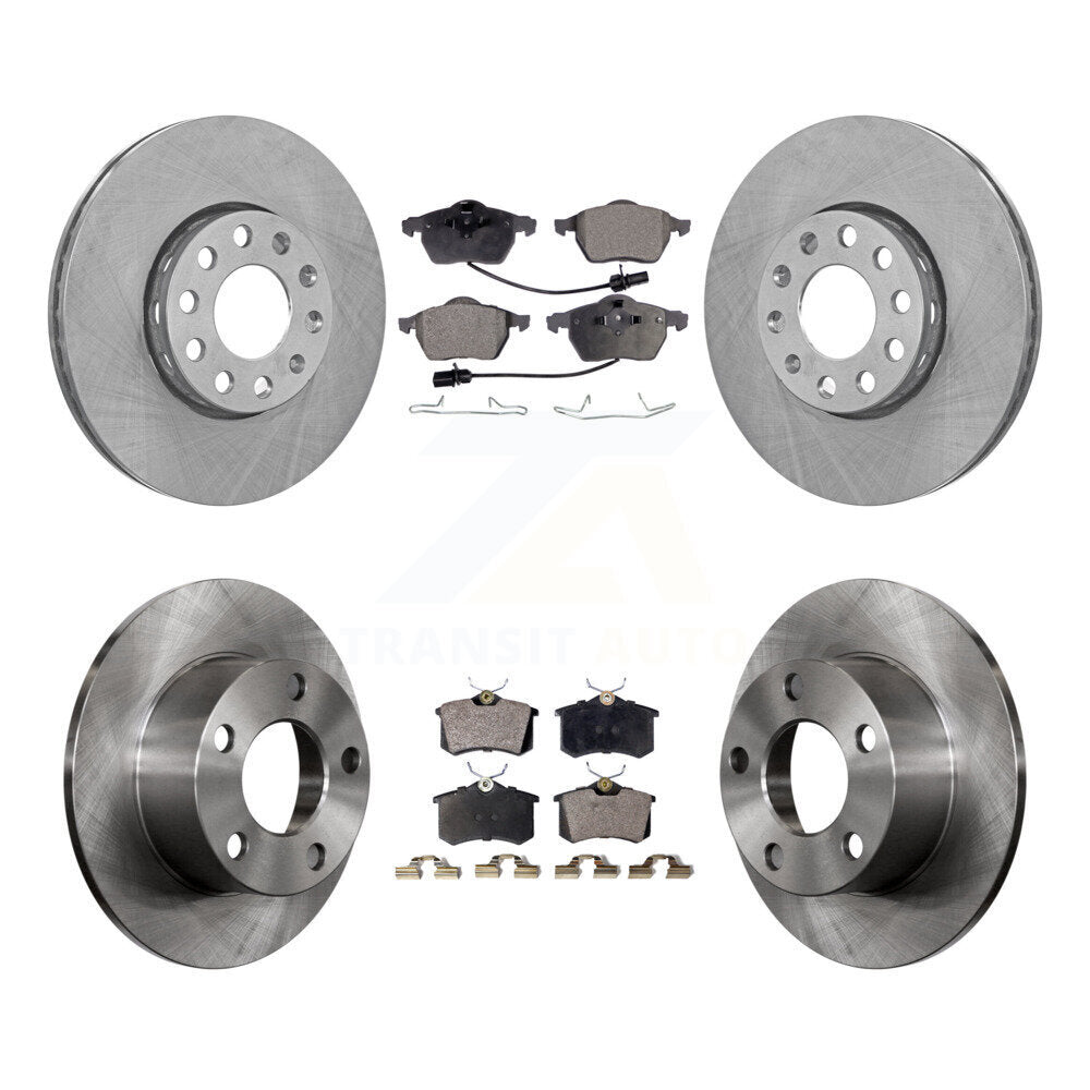 Disc Brake Rotors Semi-Metallic Pad Front Rear Kit For Volkswagen Passat Audi A6