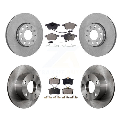 Disc Brake Rotors Semi-Metallic Pad Front Rear Kit For Volkswagen Passat Audi A6