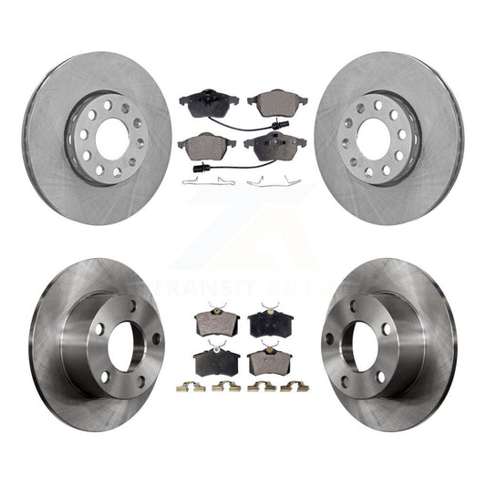 Disc Brake Rotors Semi-Metallic Pad Front Rear Kit For Volkswagen Passat Audi A6