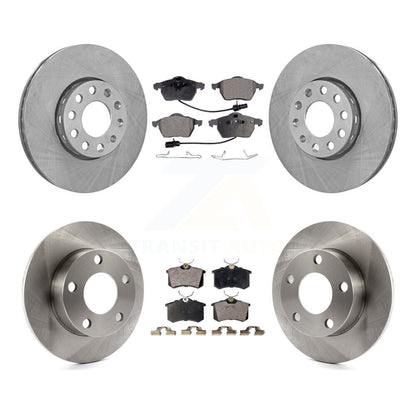 Disc Brake Rotors Semi-Metallic Pad Front Rear Kit For Volkswagen Passat Audi A4