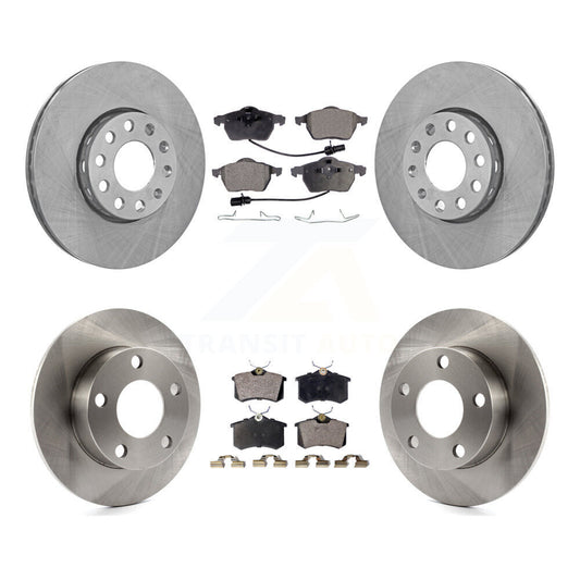 Disc Brake Rotors Semi-Metallic Pad Front Rear Kit For Volkswagen Passat Audi A4
