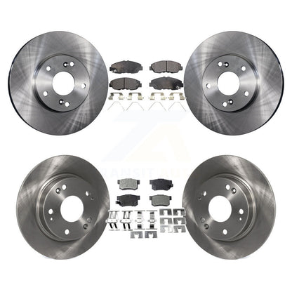 Brake Rotor & Semi-Metallic Pad Front Rear Kit For 2014-2015 Honda Civic Touring