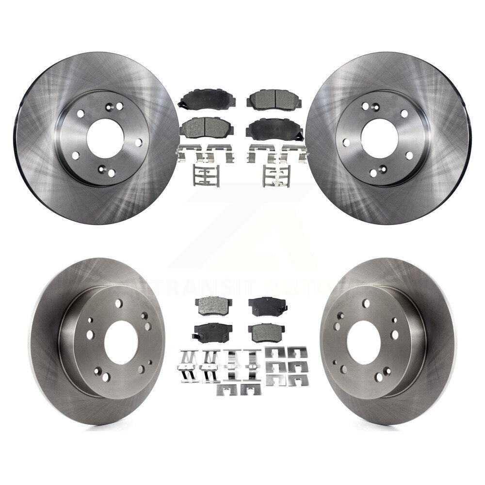 Brake Rotor And Semi-Metallic Pad Front Rear Kit For 1998-2002 Honda Accord 3.0L