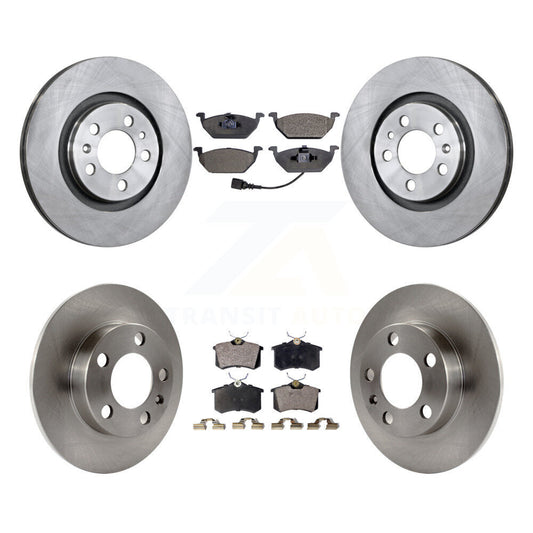 Disc Brake Rotor Semi-Metallic Pad Front Rear Kit For Volkswagen Jetta Golf City