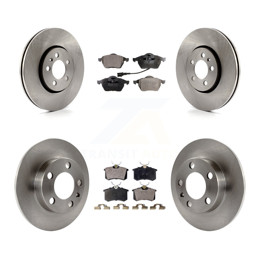 Brake Rotors & Semi-Metallic Pad Front Rear Kit For Volkswagen Jetta Golf Beetle
