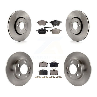 Brake Rotors & Semi-Metallic Pad Front Rear Kit For Volkswagen Jetta Golf Beetle