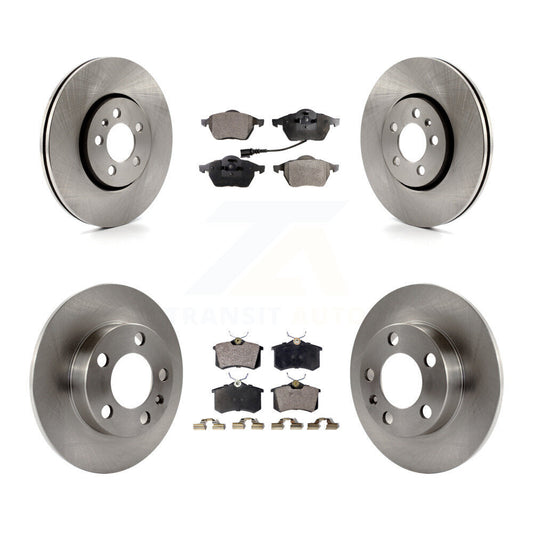Brake Rotors & Semi-Metallic Pad Front Rear Kit For Volkswagen Jetta Golf Beetle