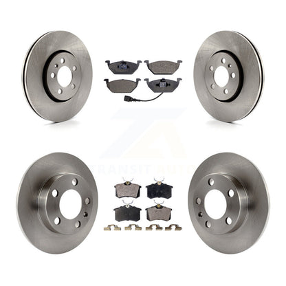 Brake Rotors Semi-Metallic Pad Front Rear Kit For 2000-2001 Volkswagen Golf 2.0L