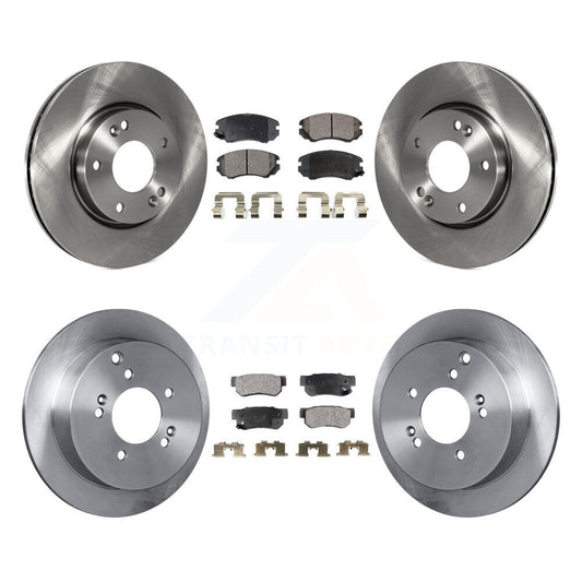 Brake Rotor And Semi-Metallic Pad Front Rear Kit For Hyundai Tucson Kia Sportage