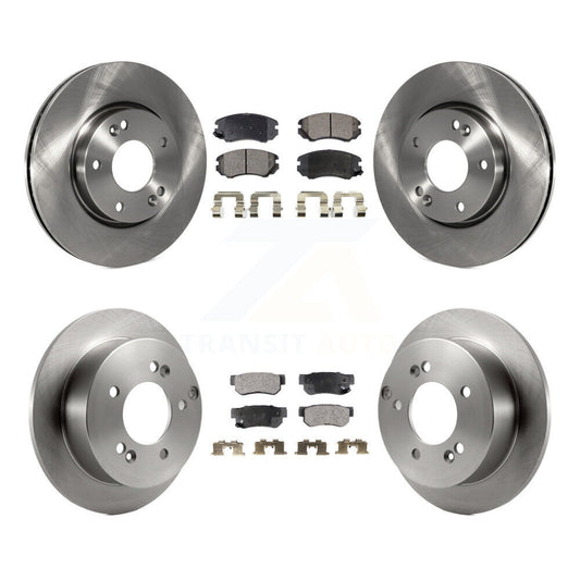 Brake Rotor And Semi-Metallic Pad Front Rear Kit For Hyundai Tucson Kia Sportage