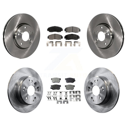 Brake Rotor Semi-Metallic Pad Front Rear Kit For Acura TL Automatic transmission