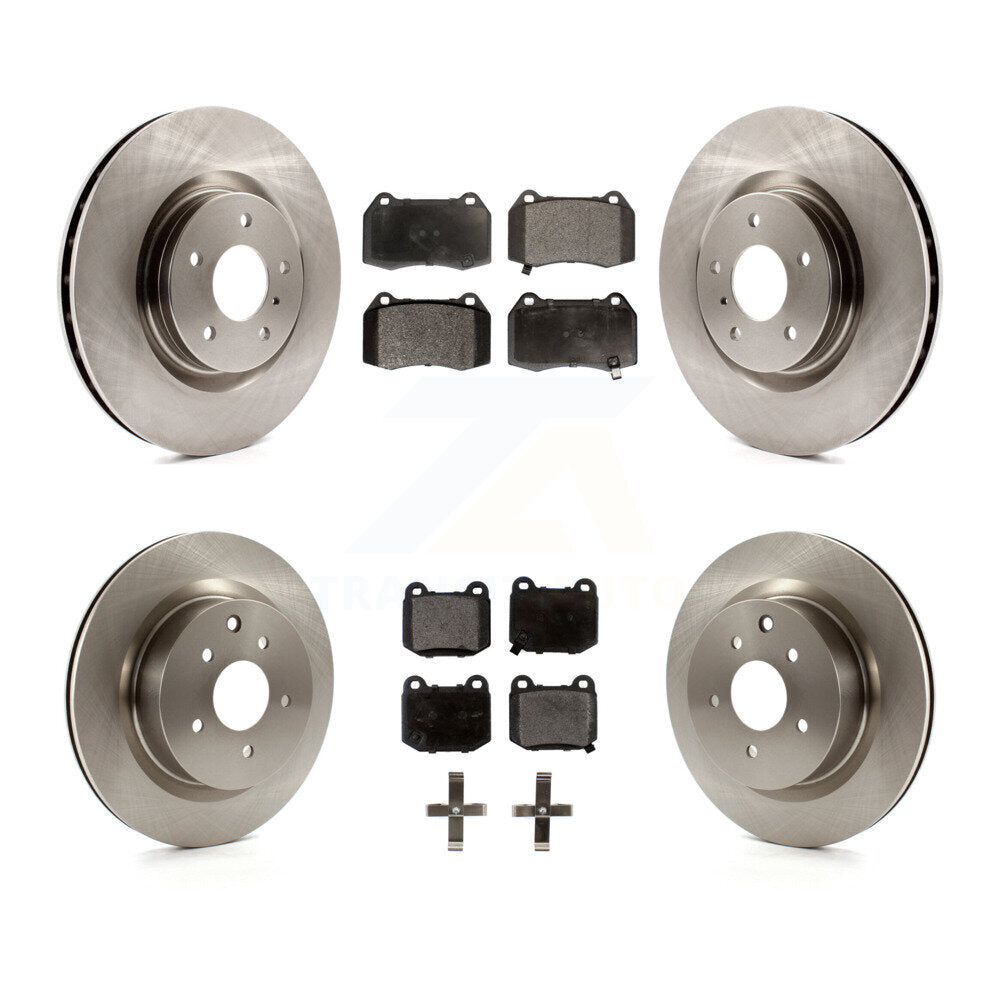 Disc Brake Rotor & Semi-Metallic Pad Front Rear Kit For Nissan 350Z INFINITI G35