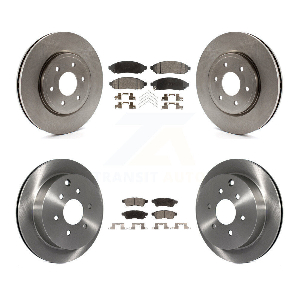 Brake Rotor & Semi-Metallic Pad Front Rear Kit For Nissan Frontier Xterra Suzuki