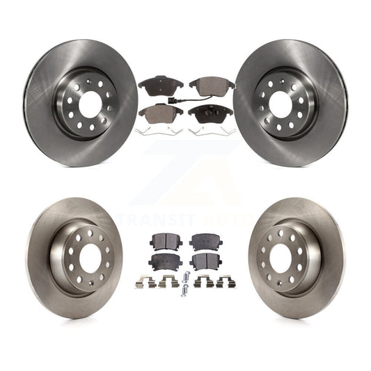 Brake Rotor & Semi-Metallic Pad Front Rear Kit For Volkswagen CC GTI Passat Audi