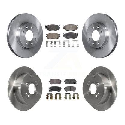 Brake Rotor And Semi-Metallic Pad Front Rear Kit For Hyundai Accent Kia Rio5 Rio