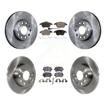 Brake Rotor And Semi-Metallic Pad Front Rear Kit For 2006-2009 Volkswagen Rabbit
