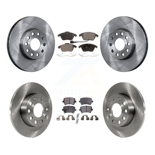Brake Rotor And Semi-Metallic Pad Front Rear Kit For 2006-2009 Volkswagen Rabbit