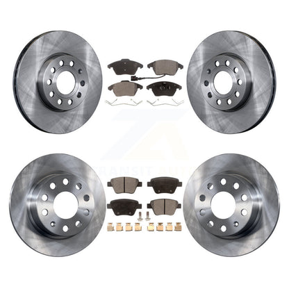 Brake Rotor And Semi-Metallic Pad Front Rear Kit For 2013 Volkswagen Beetle 2.5L