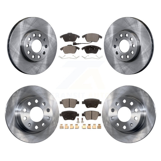 Brake Rotor And Semi-Metallic Pad Front Rear Kit For 2013 Volkswagen Beetle 2.5L