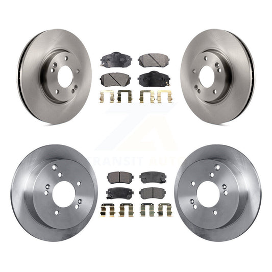 Brake Rotor And Semi-Metallic Pad Front Rear Kit For Hyundai Tucson Kia Sportage