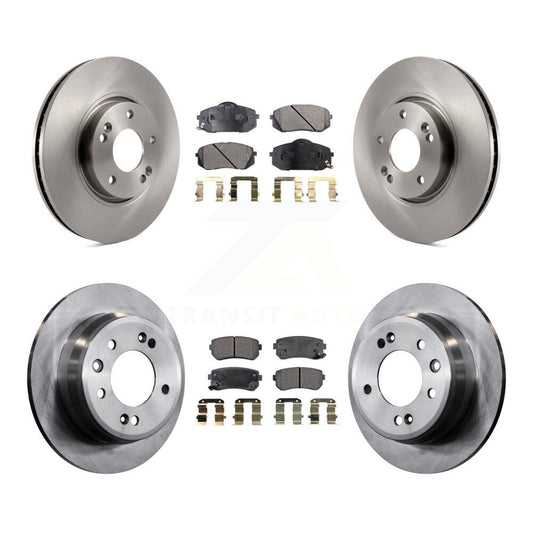 Brake Rotor And Semi-Metallic Pad Front Rear Kit For Hyundai Tucson Kia Sportage