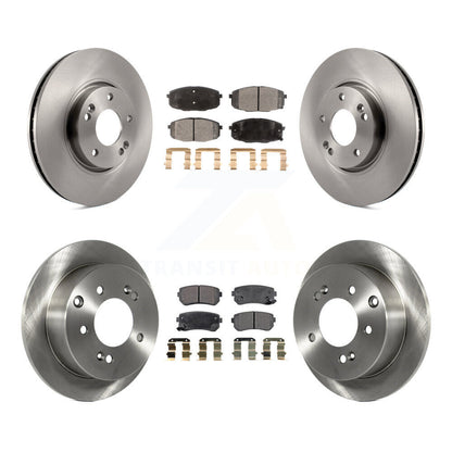 Disc Brake Rotors And Semi-Metallic Pad Front Rear Kit For Kia Forte Koup Forte5