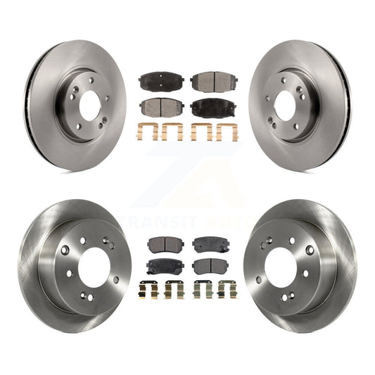 Disc Brake Rotors And Semi-Metallic Pad Front Rear Kit For Kia Forte Koup Forte5