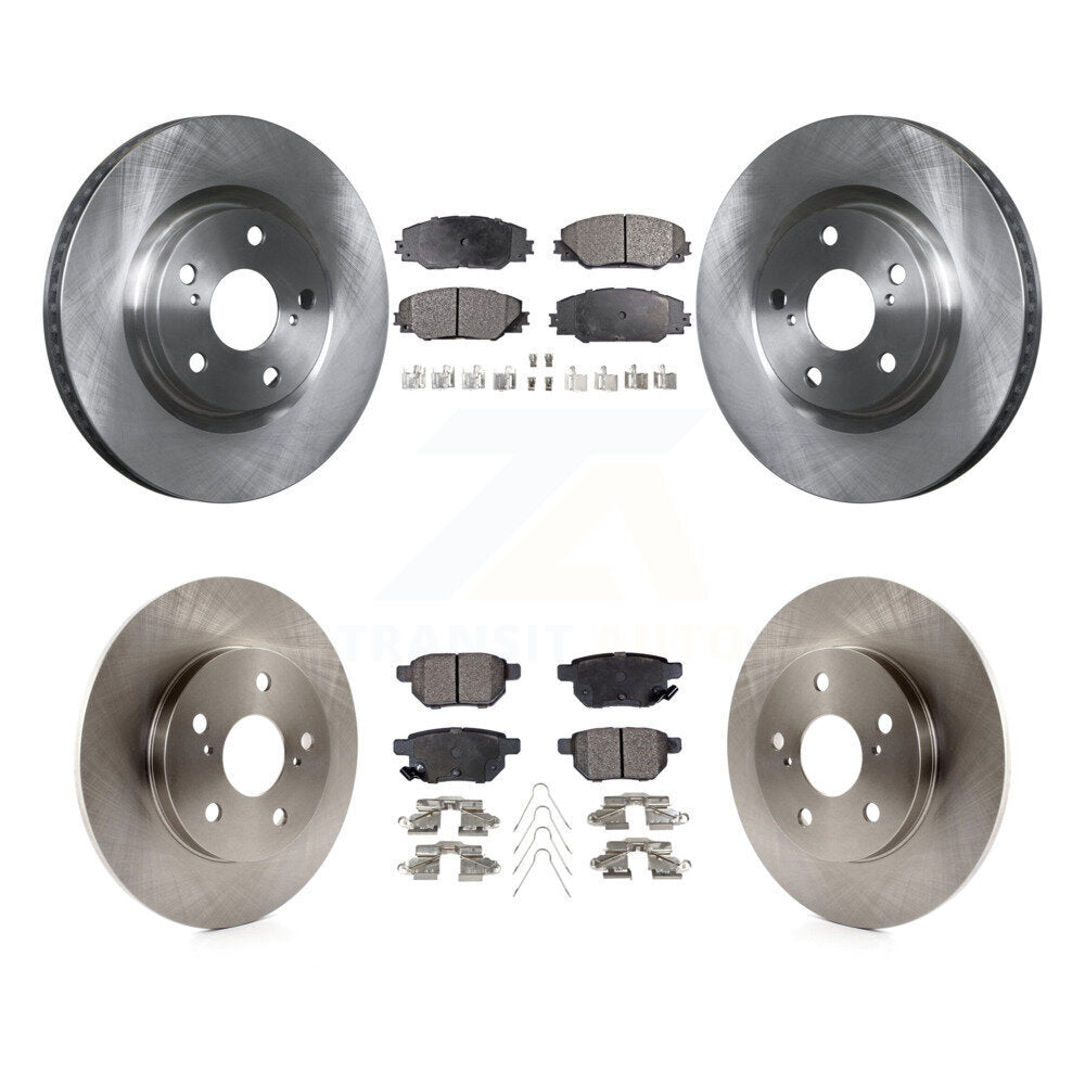Brake Rotor & Semi-Metallic Pad Front Rear Kit For Toyota Matrix Pontiac Vibe iM