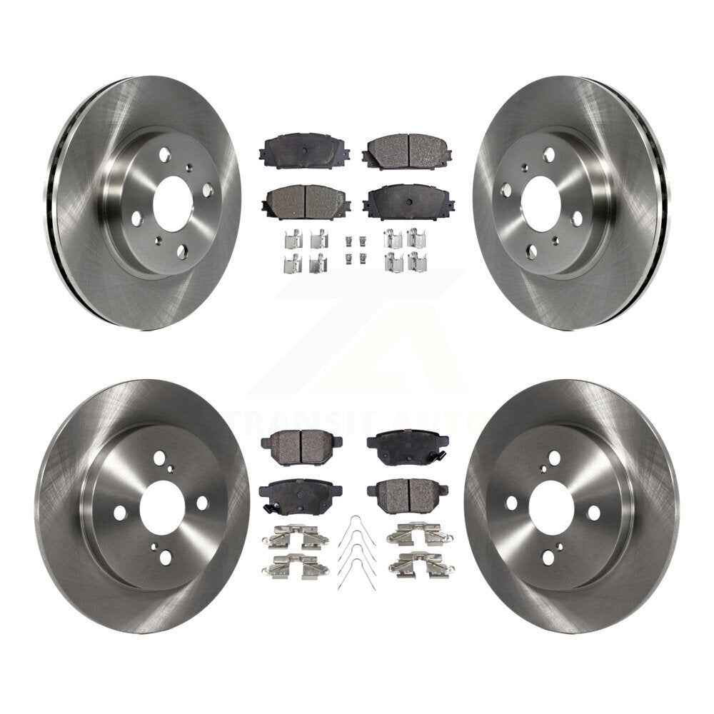 Brake Rotor And Semi-Metallic Pad Front Rear Kit For 2012-2013 Toyota Yaris L LE