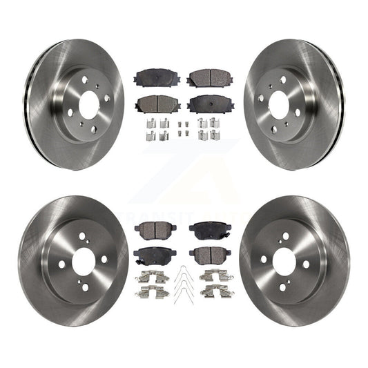 Brake Rotor And Semi-Metallic Pad Front Rear Kit For 2012-2013 Toyota Yaris L LE
