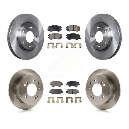 Brake Rotor & Semi-Metallic Pad Front Rear Kit For Hyundai Elantra From 03 23 10