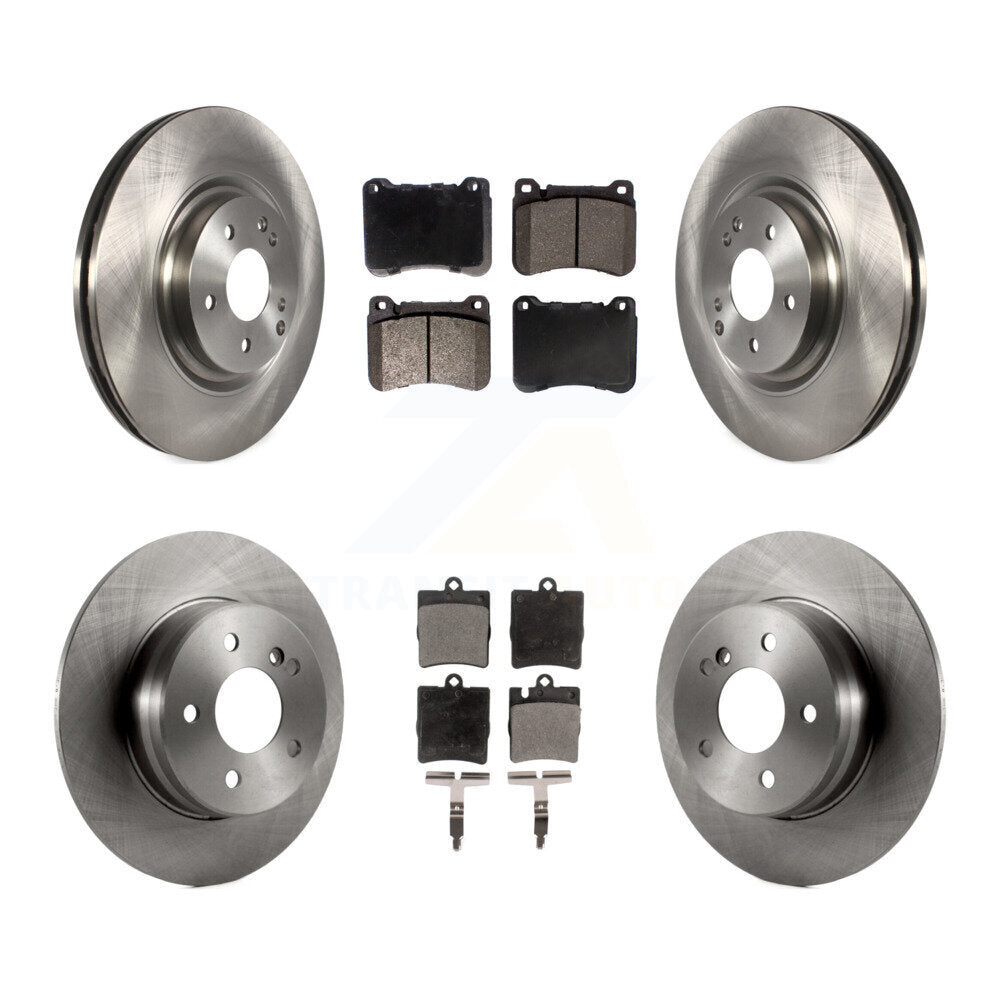 Brake Rotors Semi-Metallic Pad Front Rear Kit For Mercedes-Benz C230 SLK350 C320