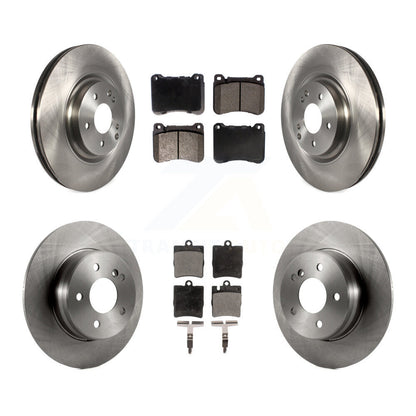 Brake Rotors Semi-Metallic Pad Front Rear Kit For Mercedes-Benz C230 SLK350 C320