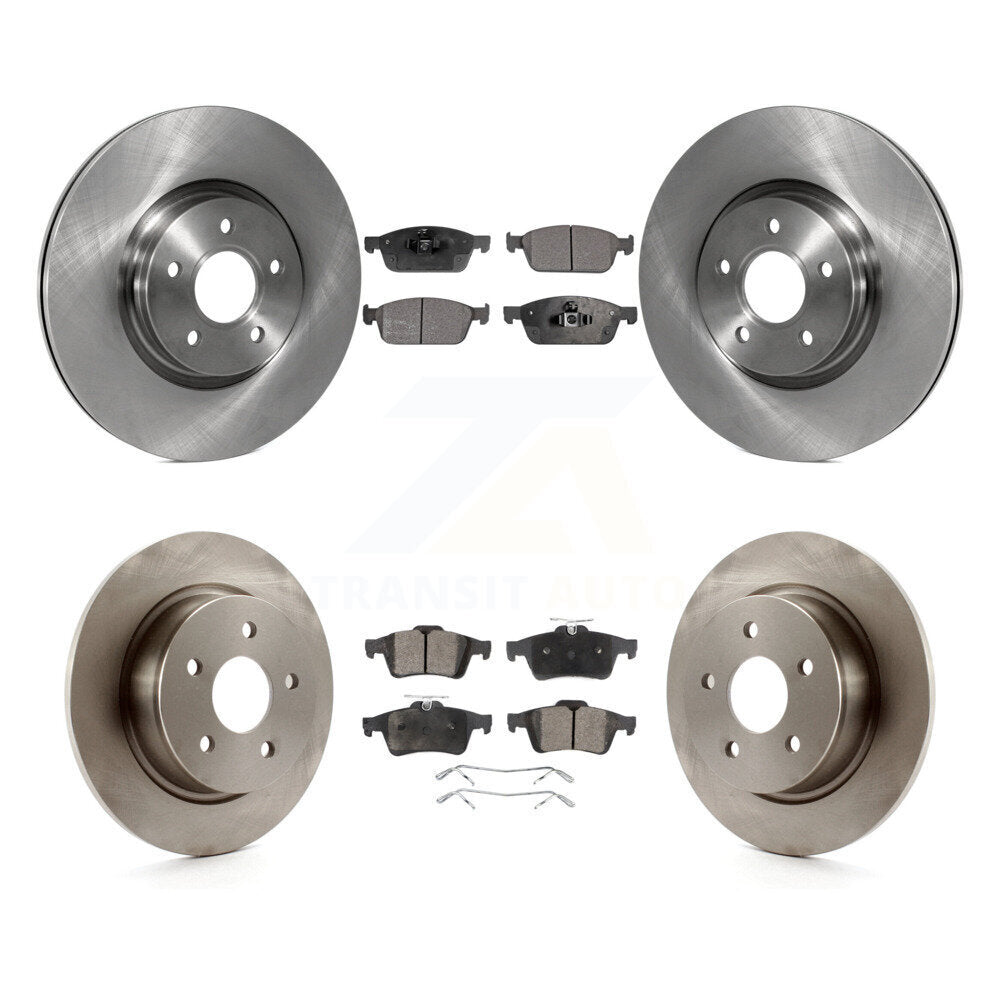 Brake Rotor And Semi-Metallic Pad Front Rear Kit For Ford Escape Transit Connect