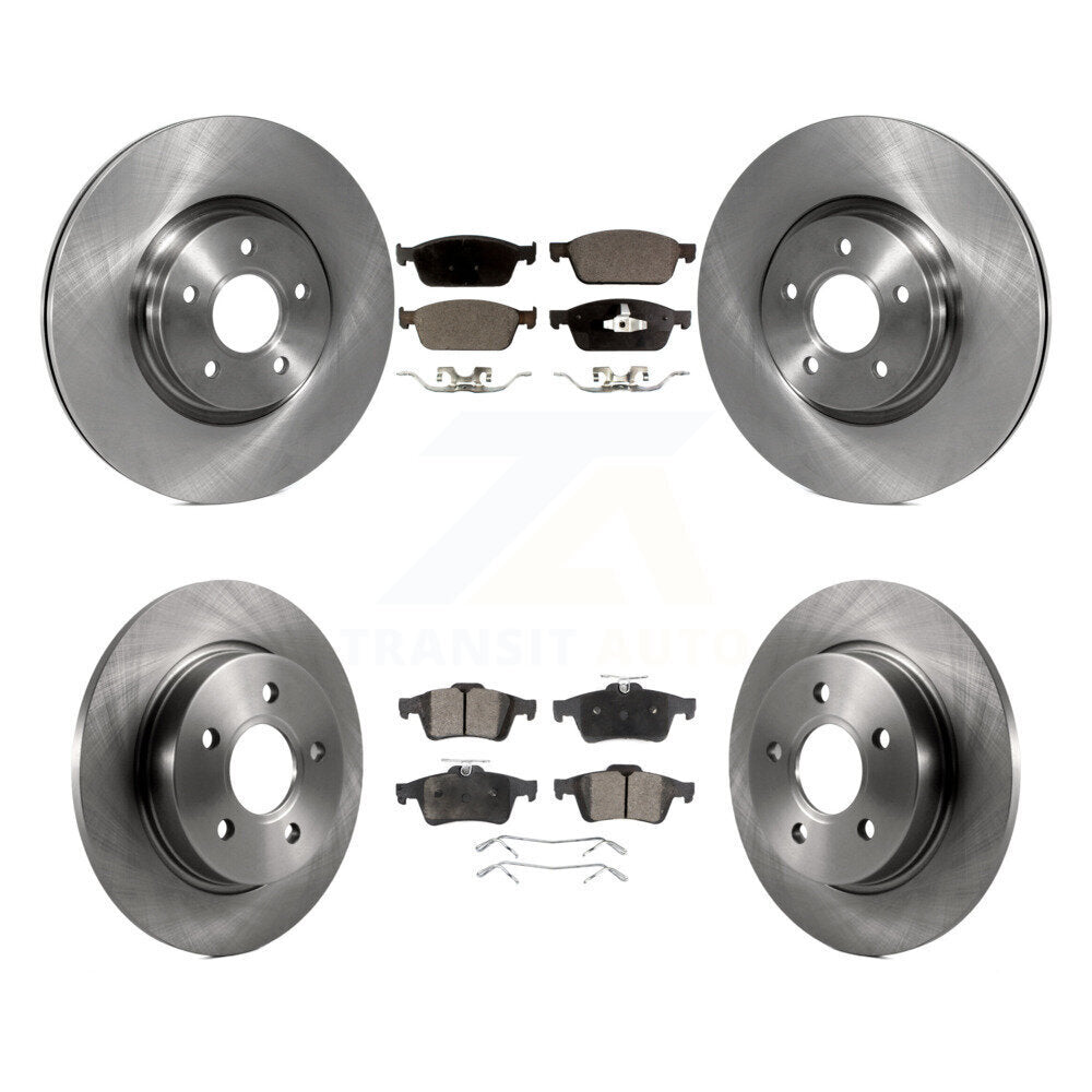 Disc Brake Rotors & Semi-Metallic Pad Front Rear Kit For 2013-2018 Ford Focus ST